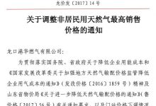公告 | 关于调整龙口市非居民用天然气最高销售价格的通知——龙口网