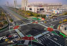 龙口新地标景观!增设4个分流岛!这个繁华路口变化大——龙口网